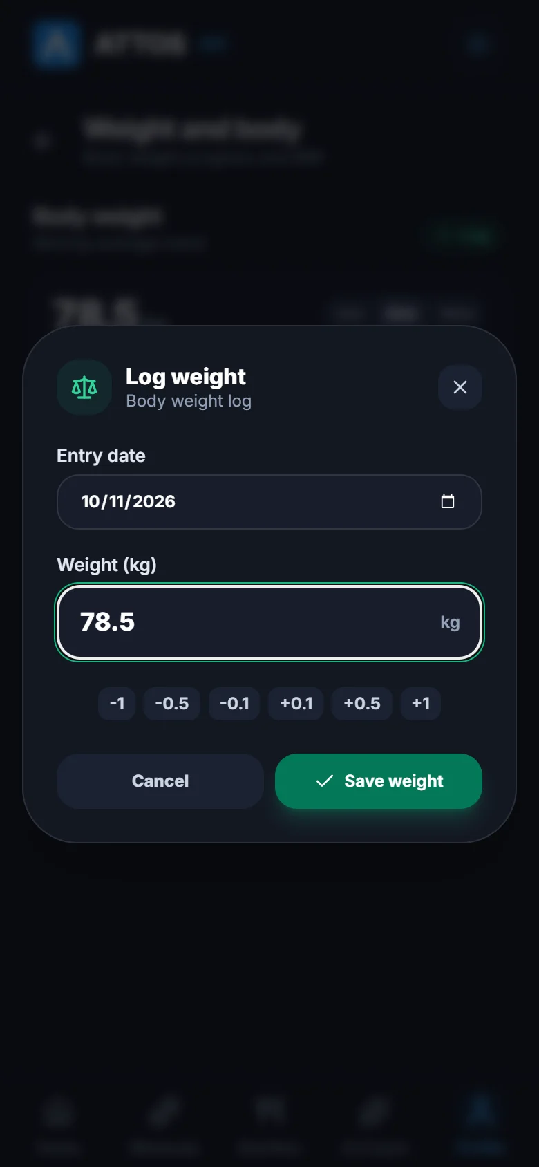 Track your body weight (2)