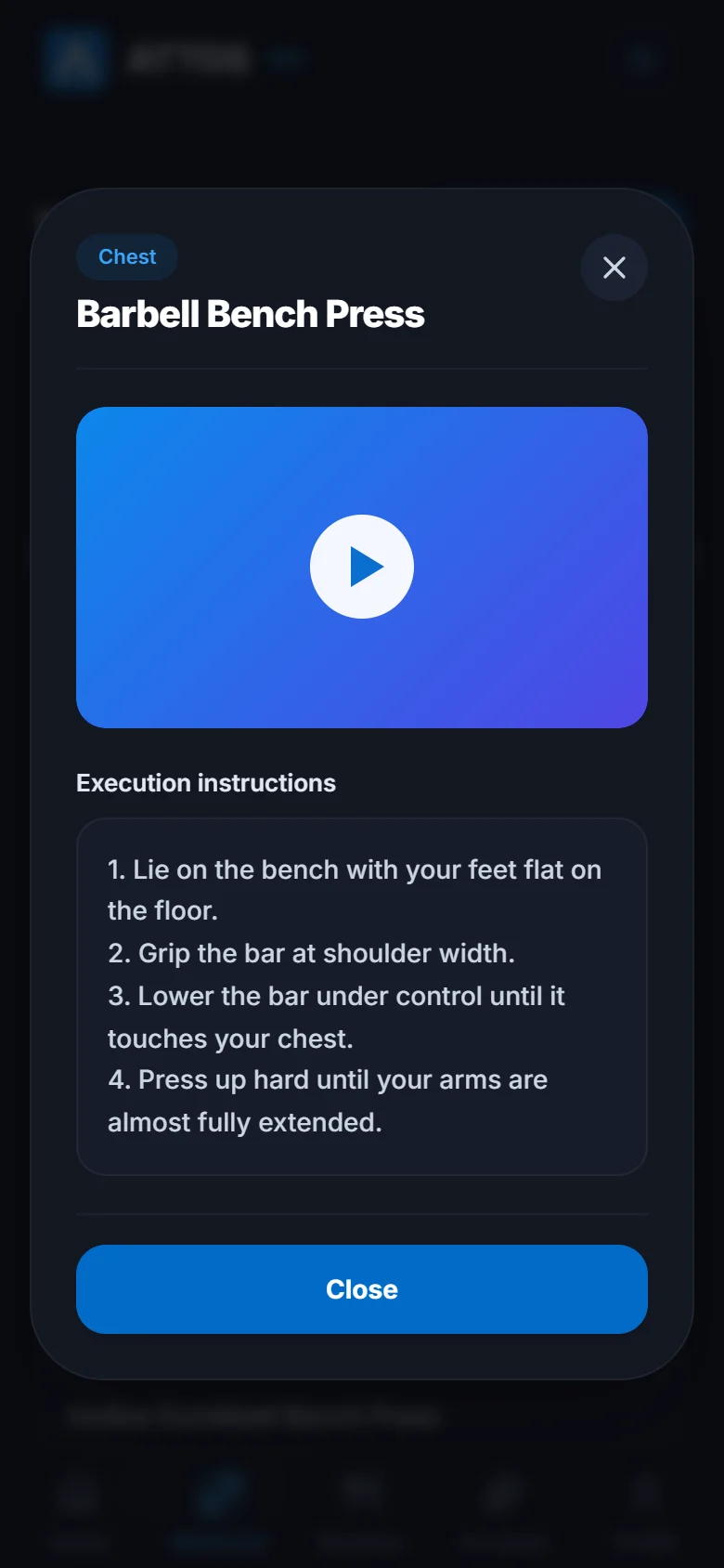 Browse the exercise library (2)