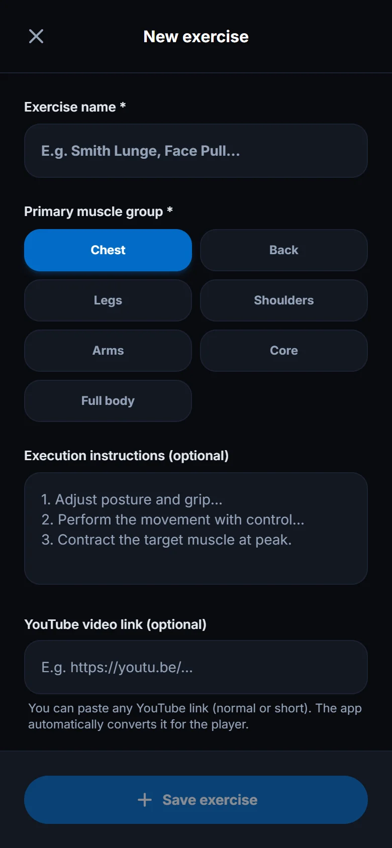 Add your own exercise