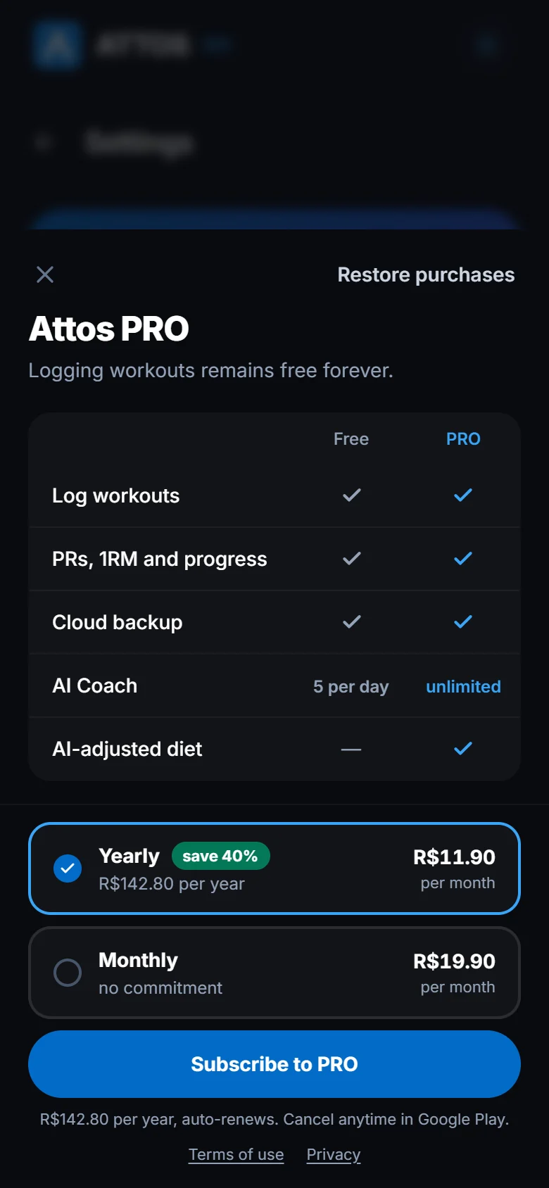 Explore and subscribe to Attos PRO