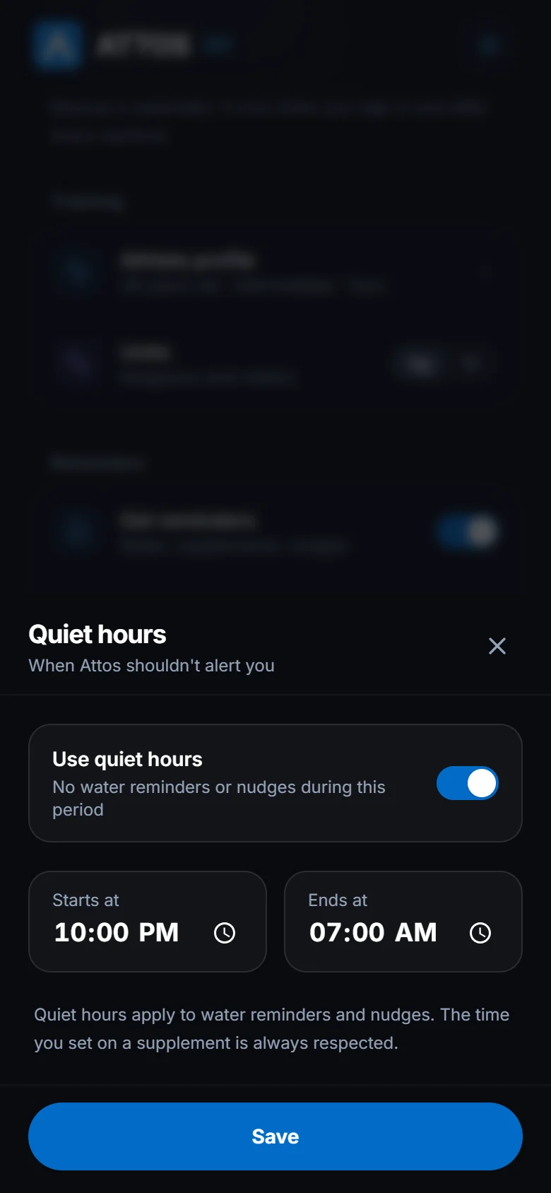 Reminders and quiet hours (2)