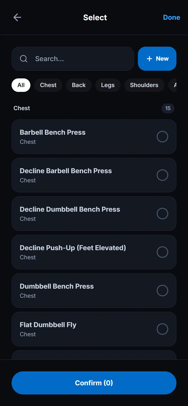 Create a workout from scratch (2)