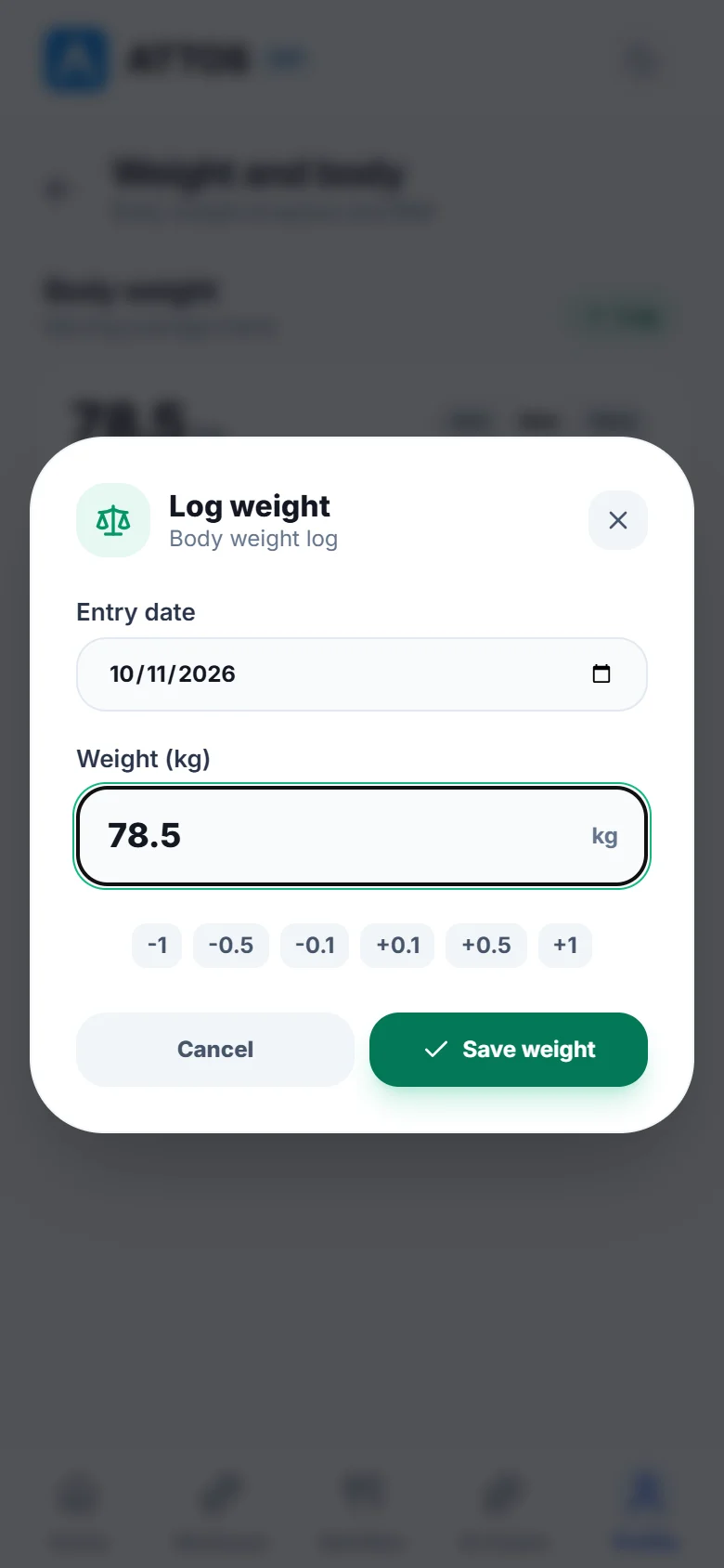 Track your body weight (2)