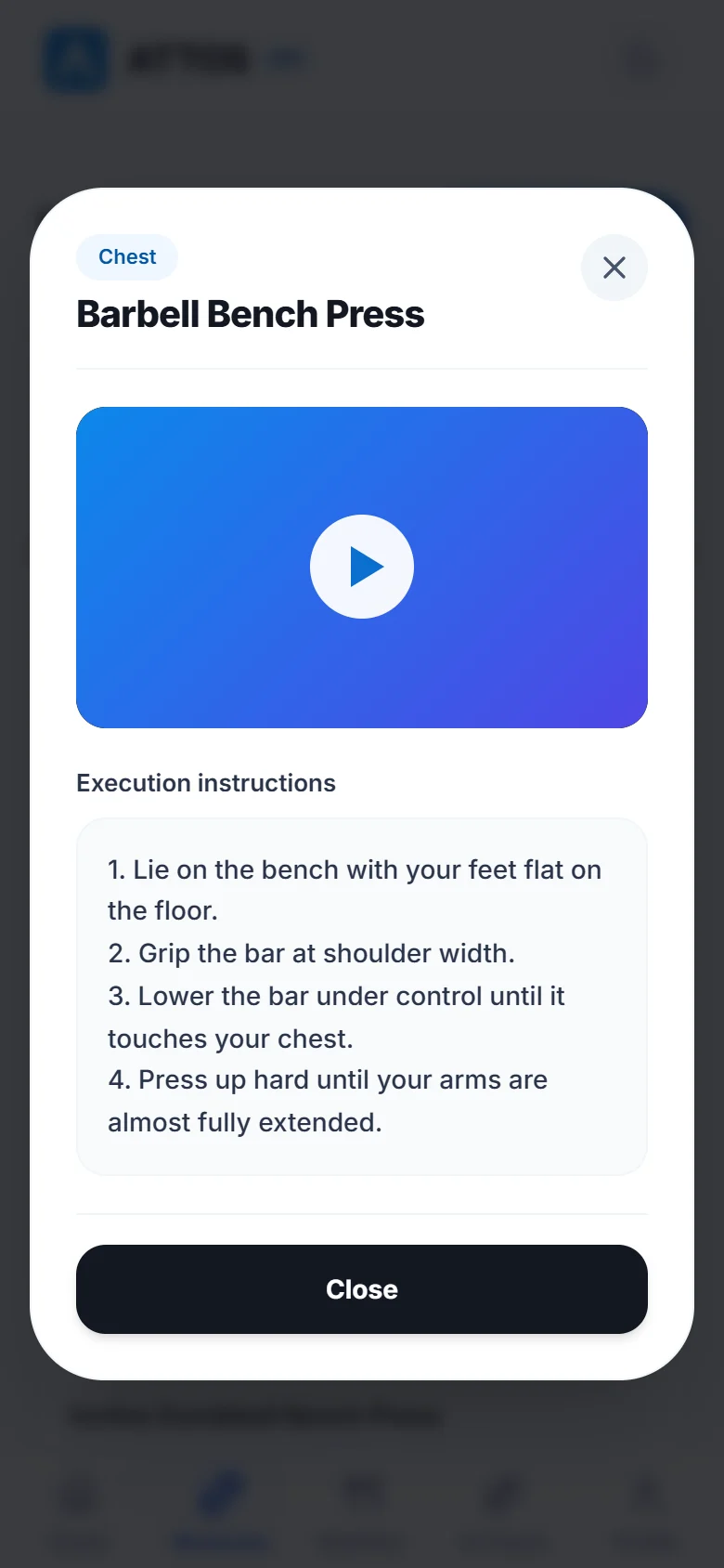 Browse the exercise library (2)