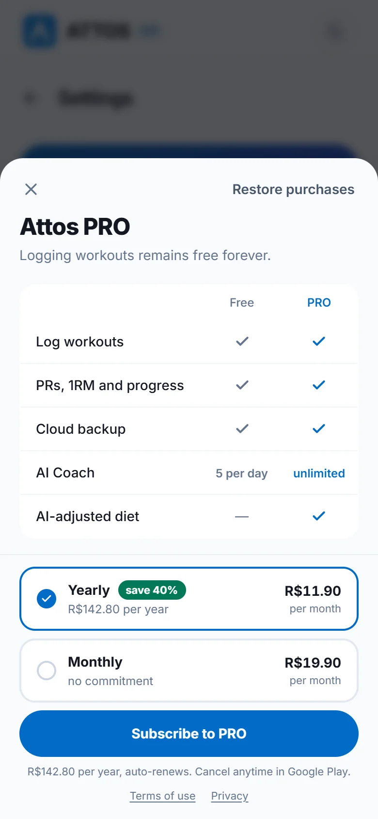 Explore and subscribe to Attos PRO