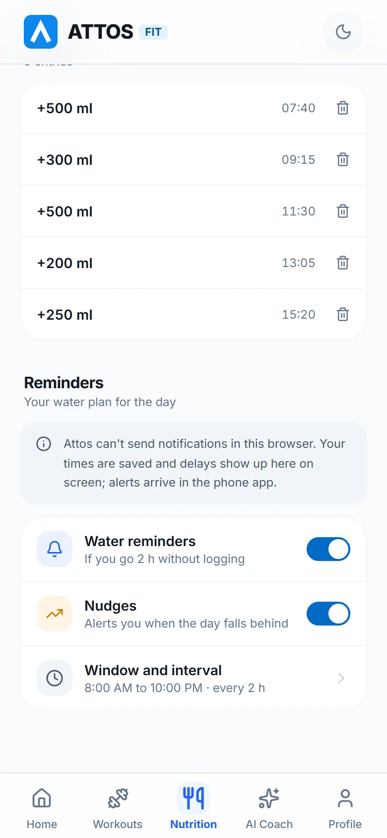 Turn on water reminders (1)
