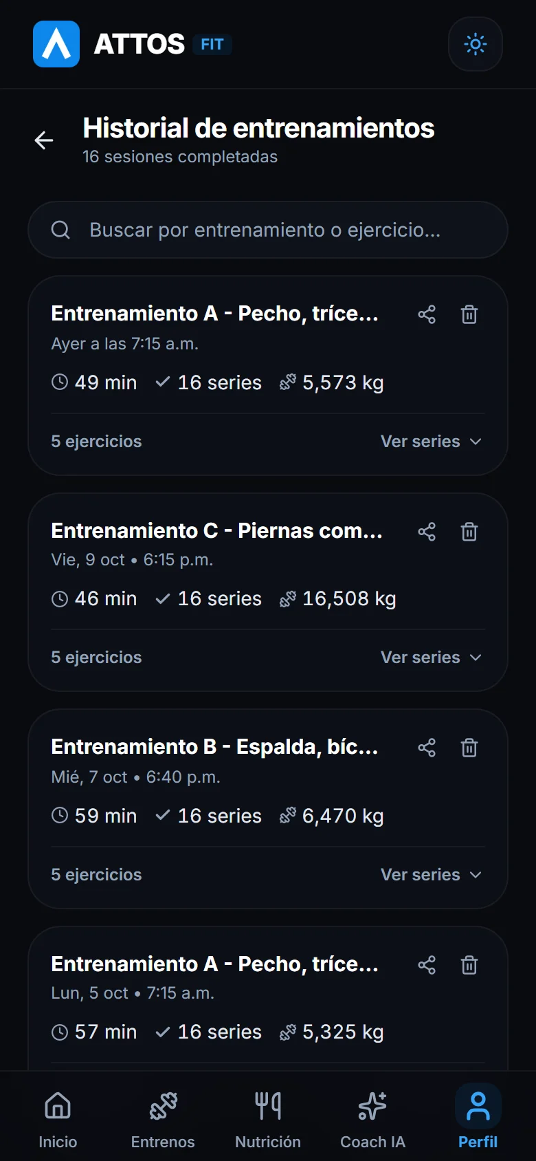 Consulta el historial de entrenamientos (1)