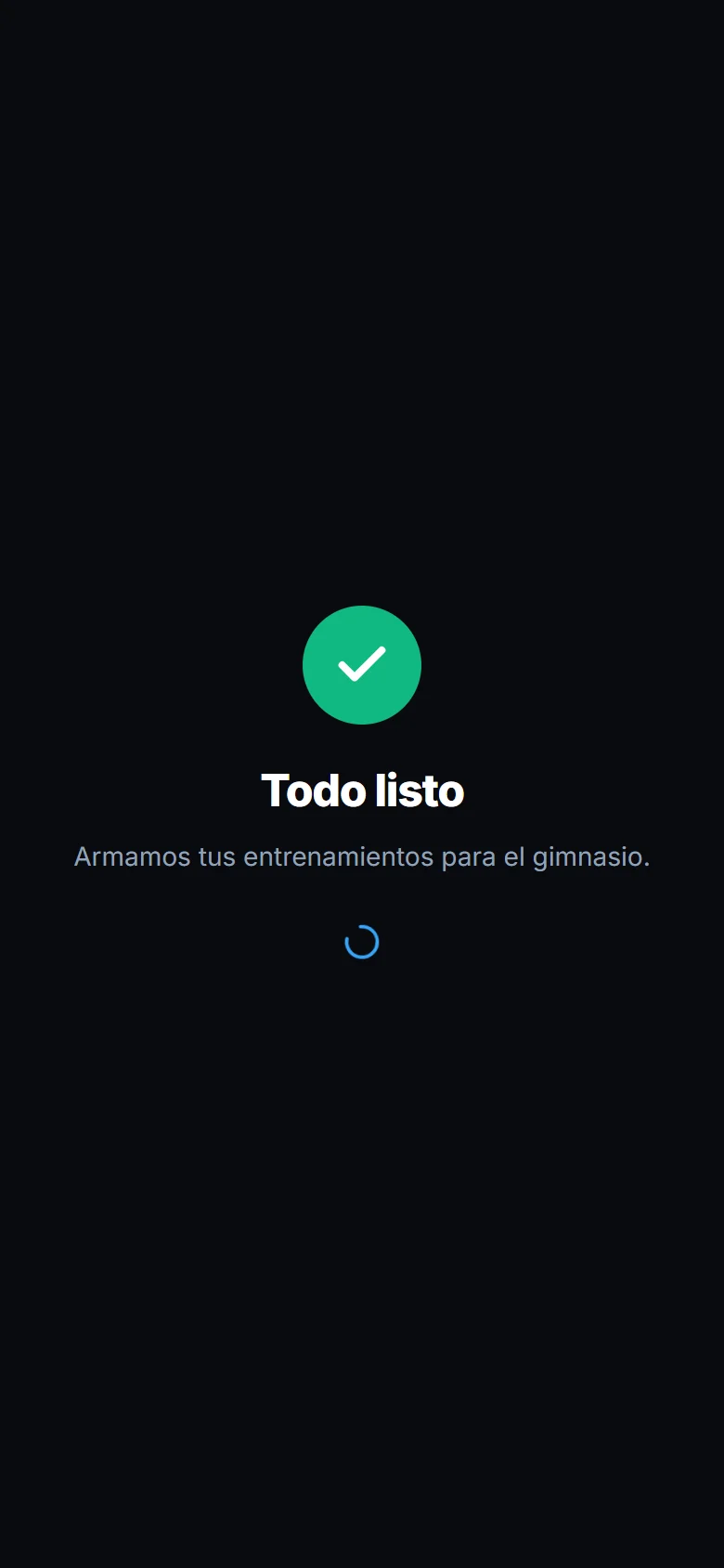 Listo: tus entrenamientos están armados