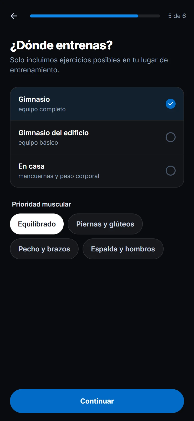 Indica dónde entrenas y qué debes cuidar (1)