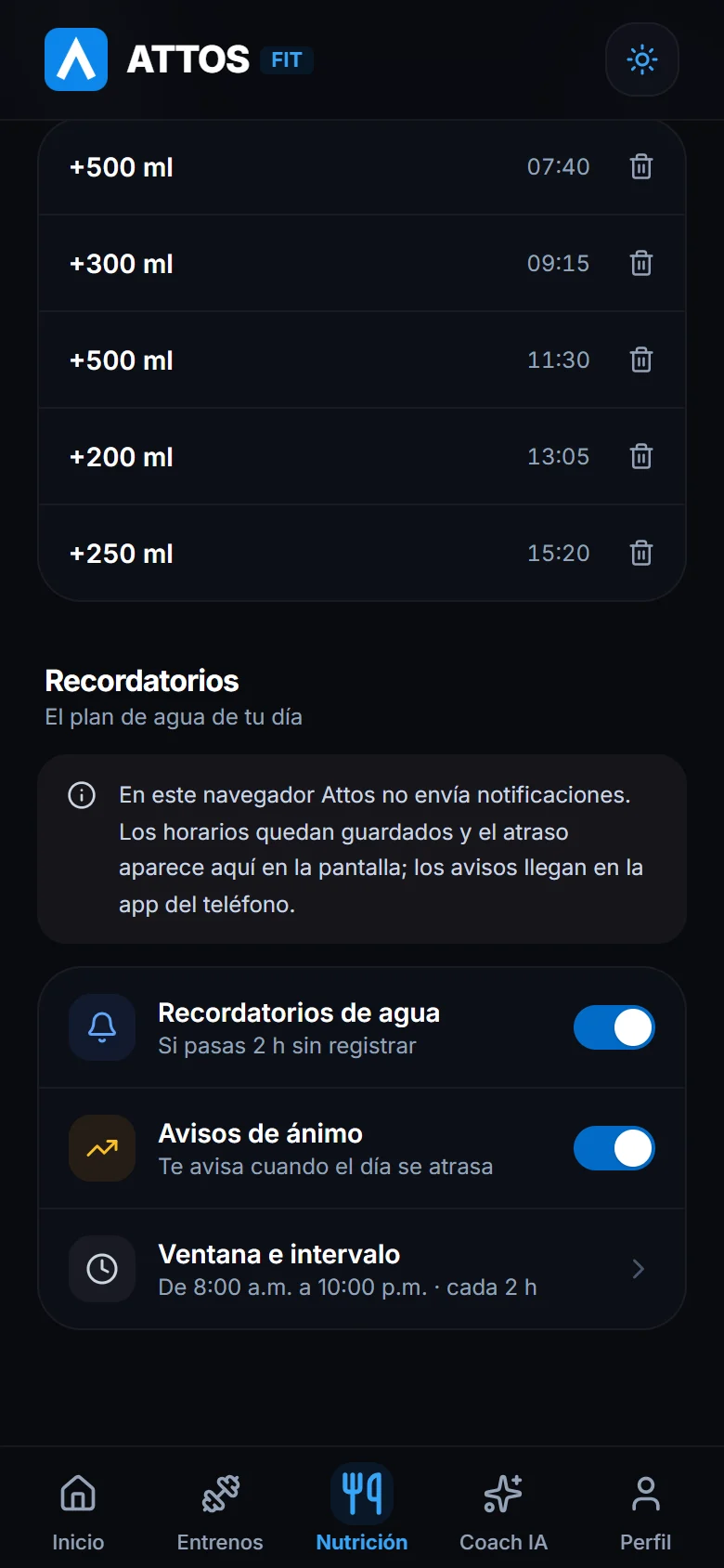 Activa los recordatorios de agua (1)