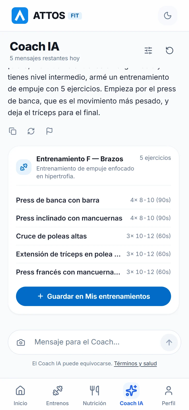 Un coach que conoce tu perfil