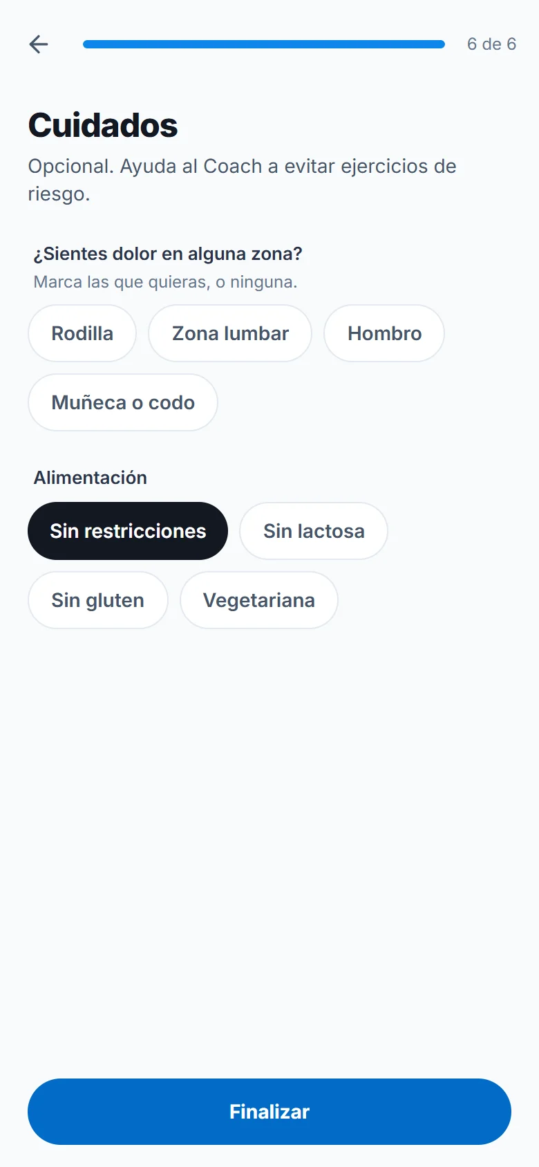 Indica dónde entrenas y qué debes cuidar (2)
