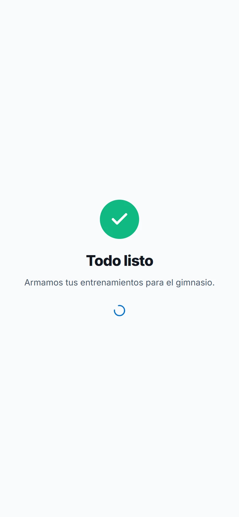 Listo: tus entrenamientos están armados