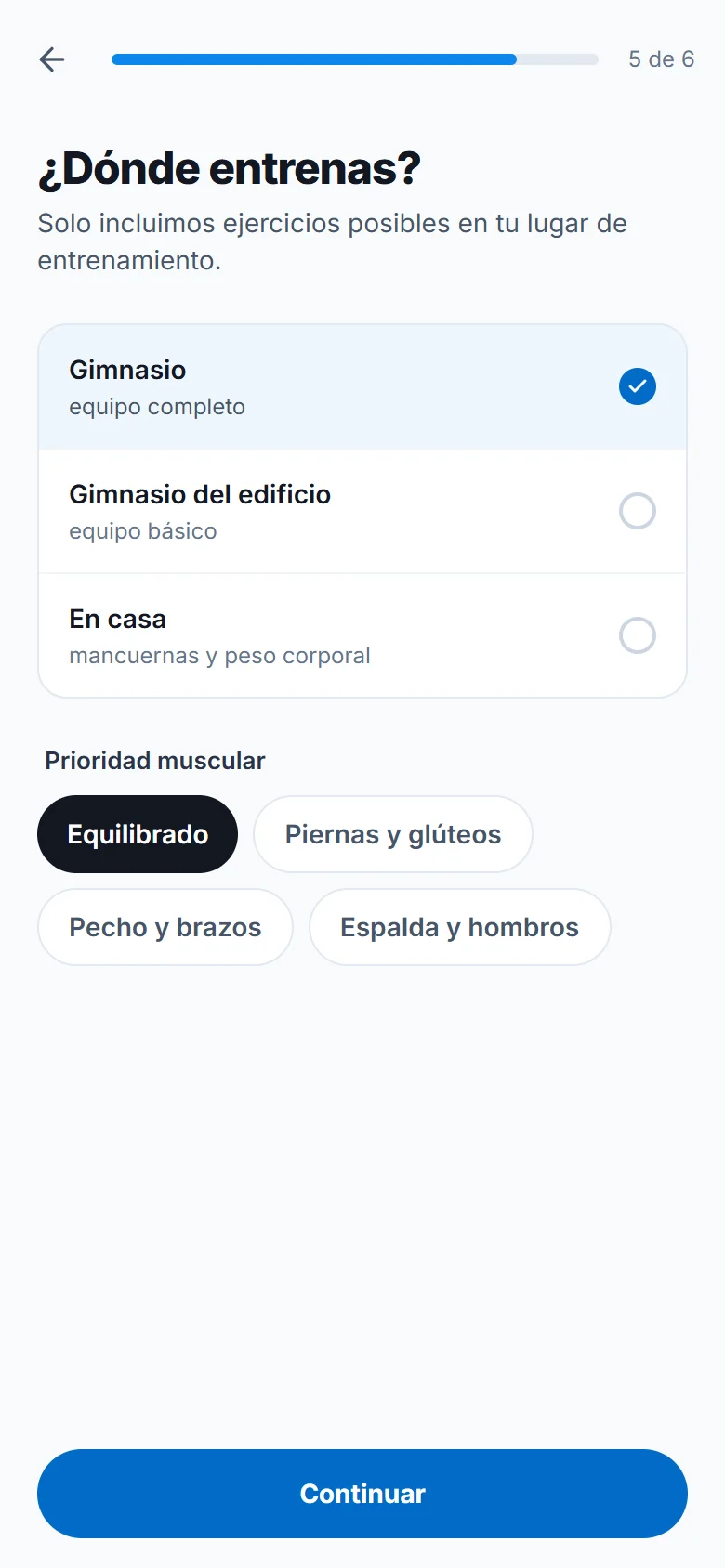 Indica dónde entrenas y qué debes cuidar (1)