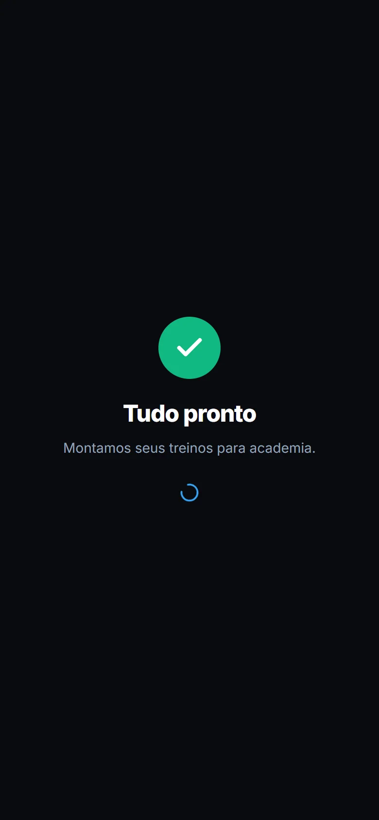 Pronto: seus treinos estão montados
