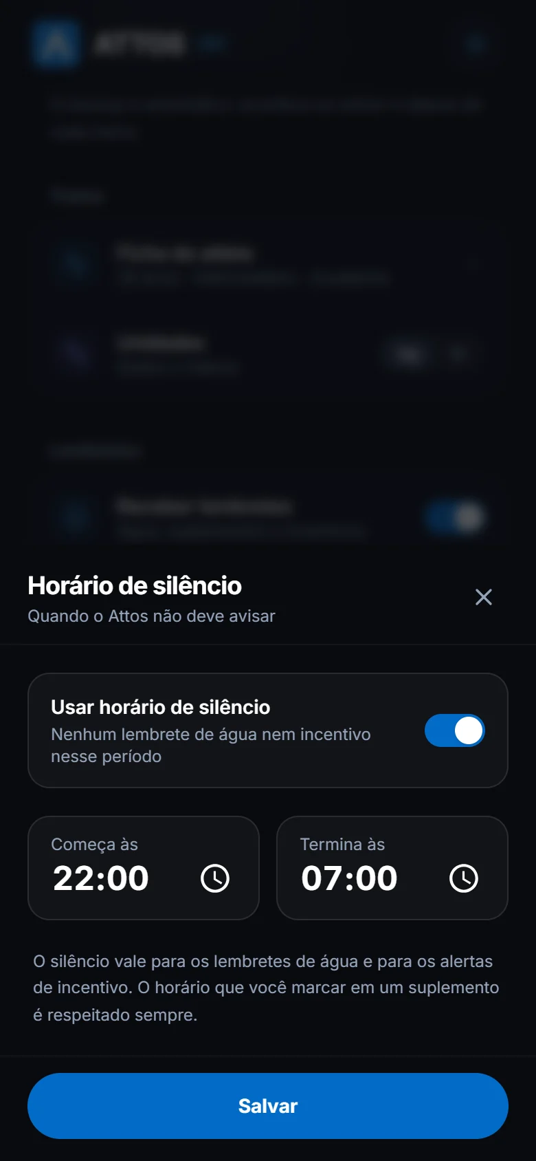Lembretes e horário de silêncio (2)