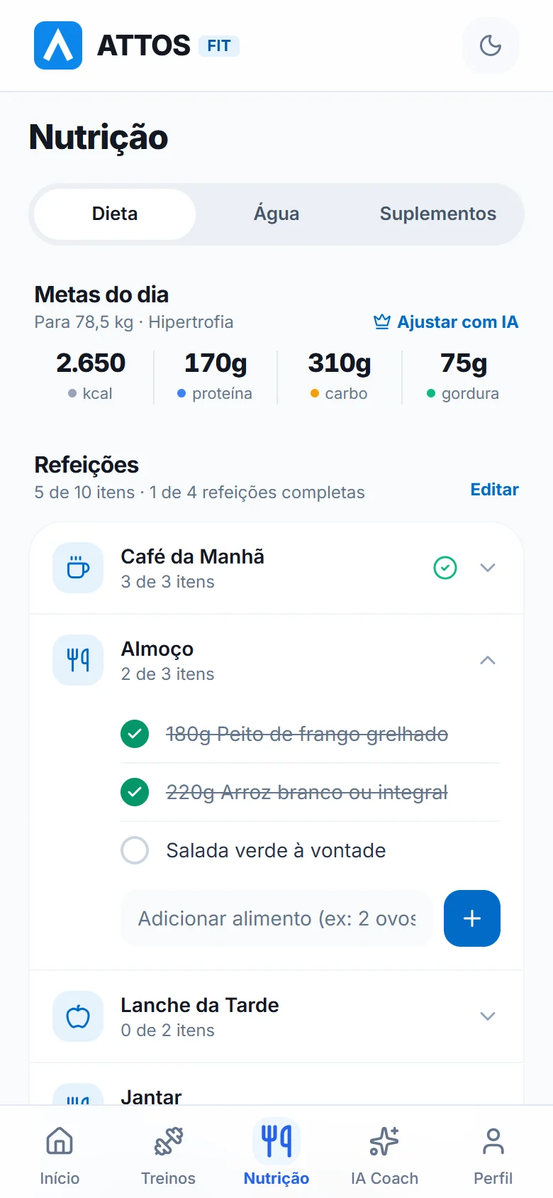 Siga as metas e marque as refeições (2)