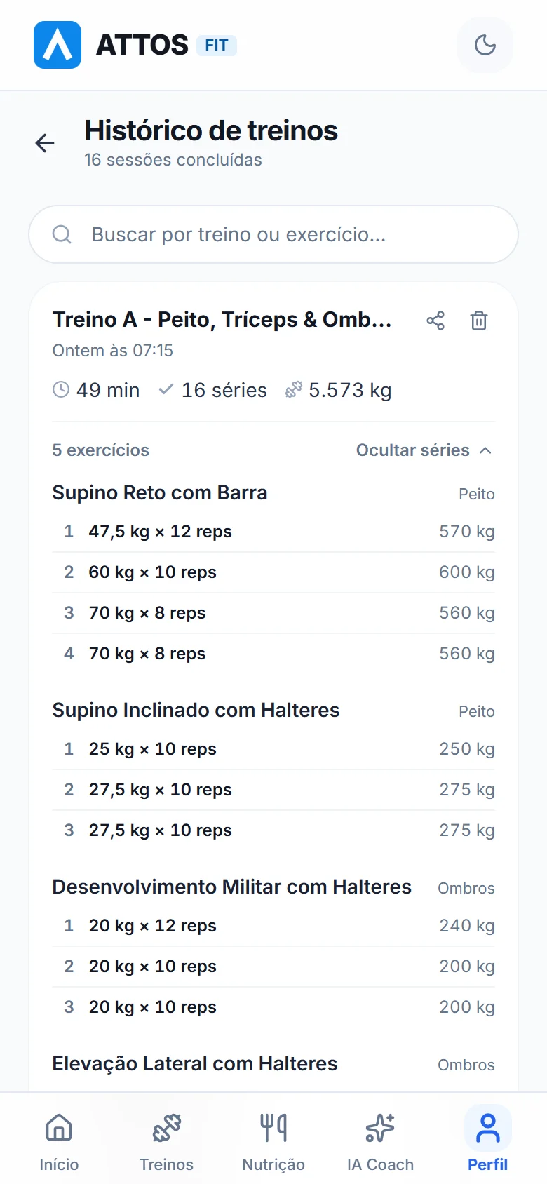 Consulte o histórico de treinos (2)