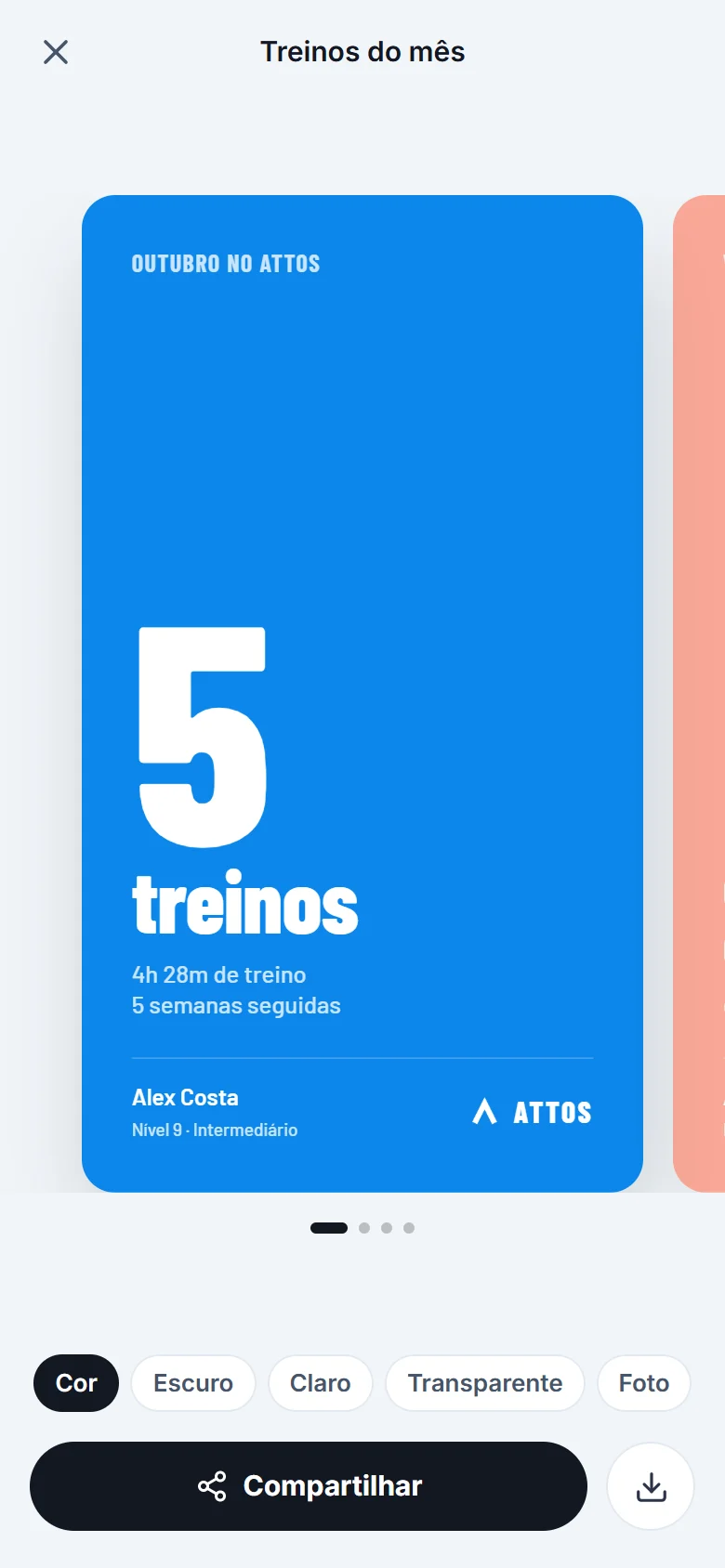 Compartilhe o resumo do mês