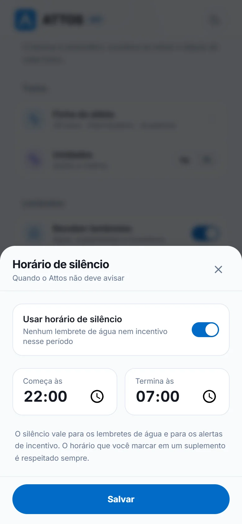 Lembretes e horário de silêncio (2)