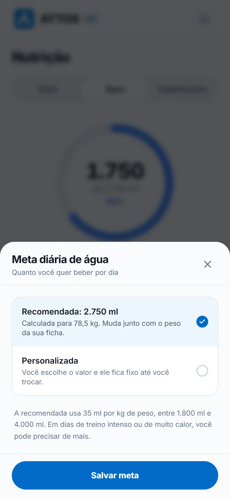 Registre a água e ajuste a meta (2)
