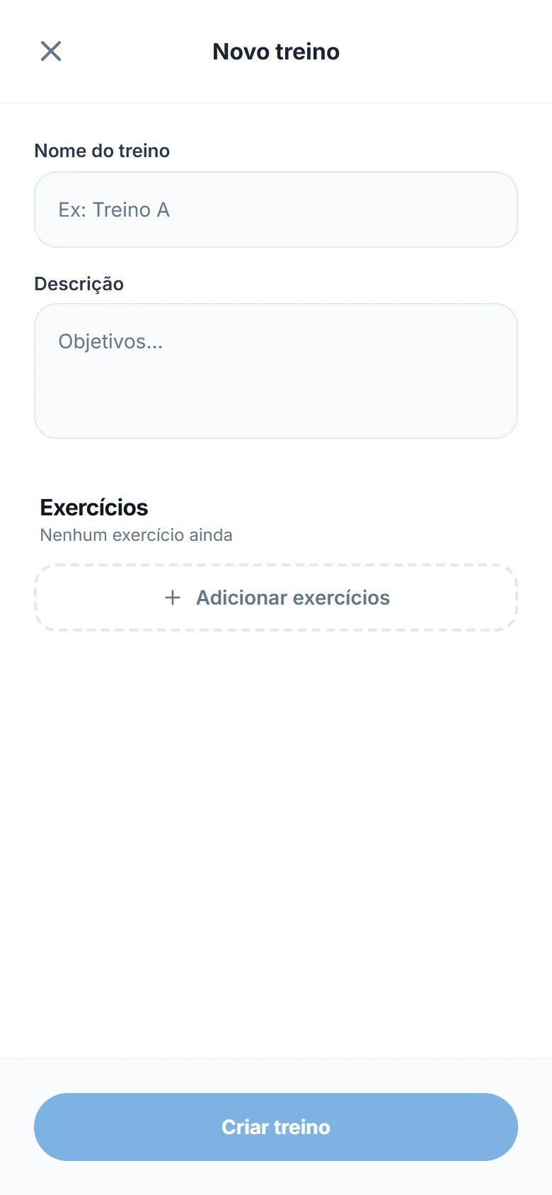 Crie um treino do zero (1)